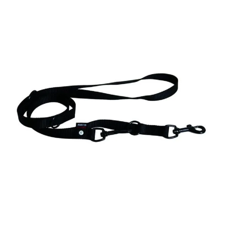 Martin Sellier Laisse 3 Positions Nylon Noir 2 M