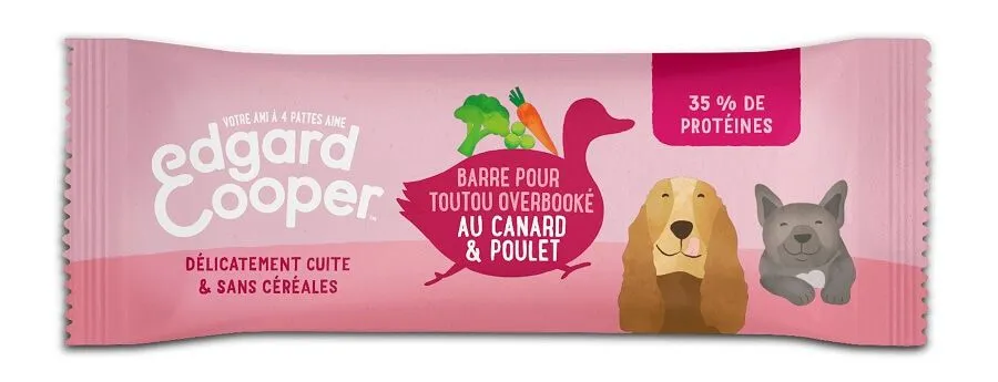 Edgard & Cooper Barre Pour Toutou Overbooké Au Canard Et Poulet 25 G