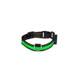 Eyenimal Collier Lumineux USB Rechargeable Vert Taille S