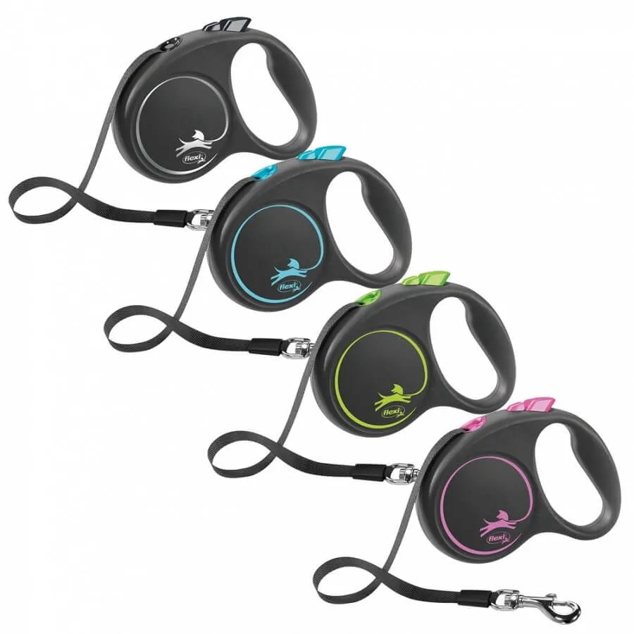 Flexi Design Flexi Black Design Laisse Sangle S Vert 5 M – Image 2