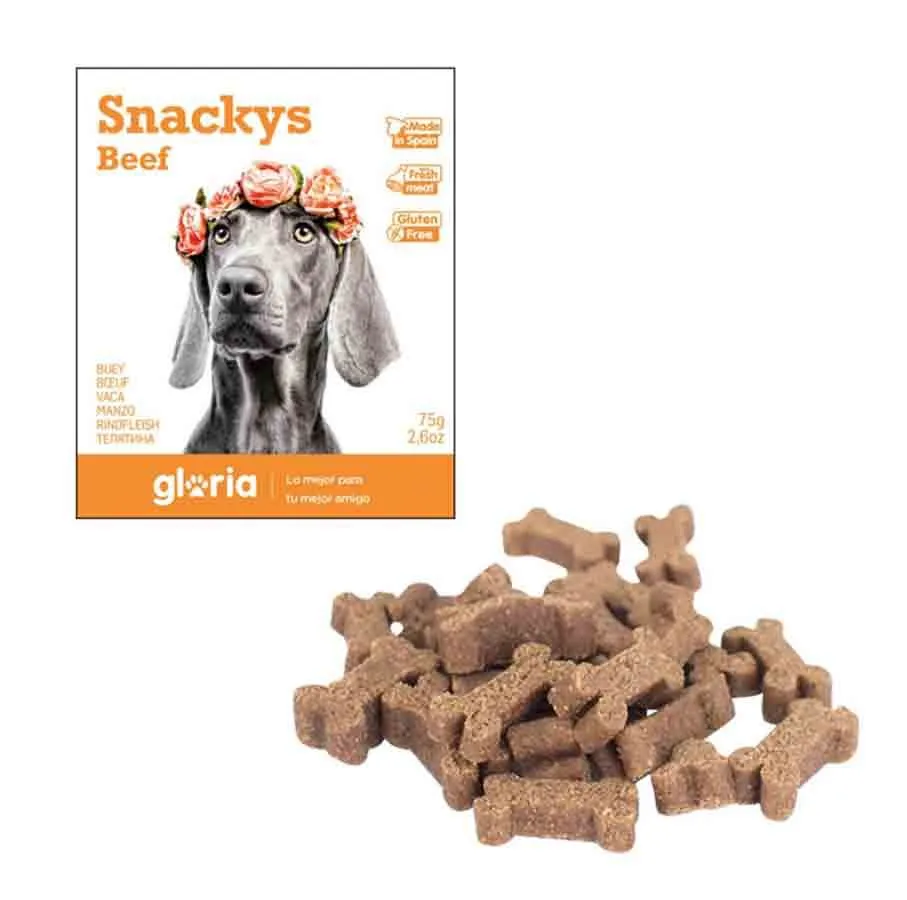 Gloria Snackys Friandises Au Boeuf Sans Gluten Pour Chien 75 G