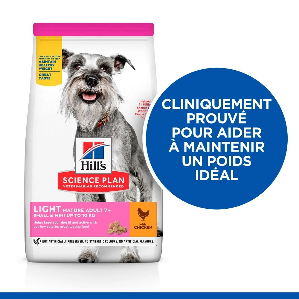 HILL'S Science Plan Light Small & Mini Mature Adult 7+ Au Poulet - Croquettes Pour Chien – Image 2