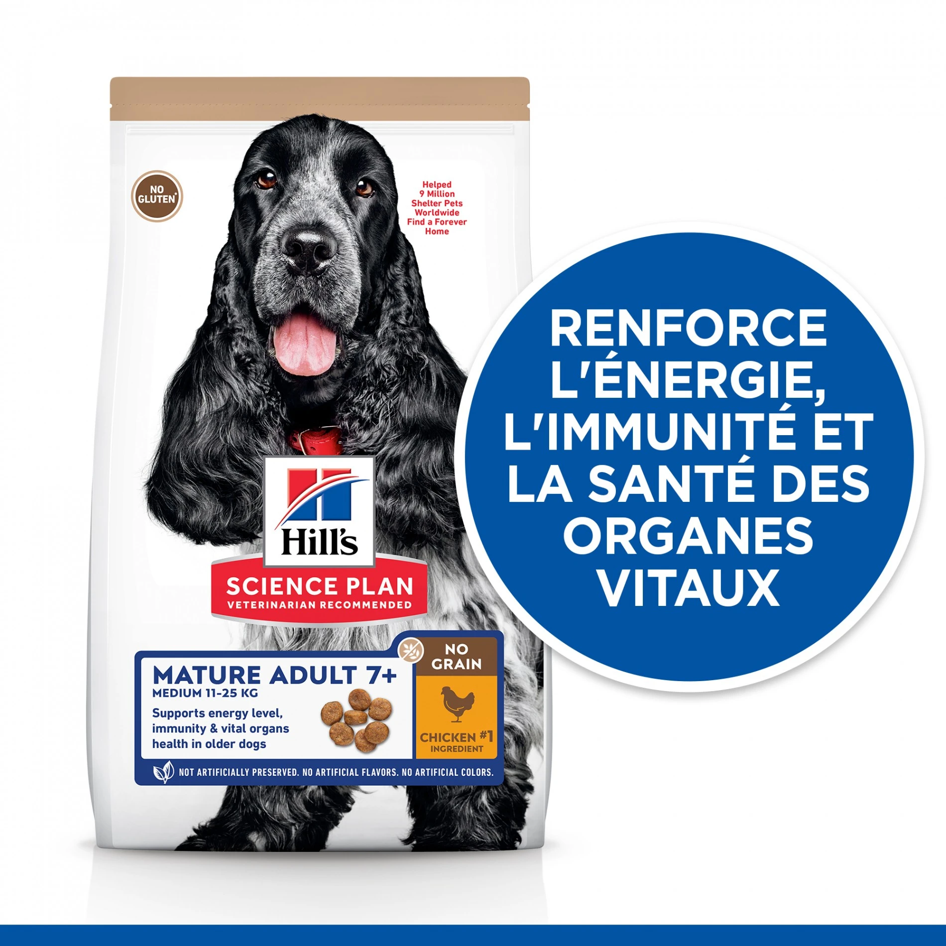 HILL'S Science Plan No Grain All Breed Mature Adult 7+ Au Poulet - Croquettes Pour Chien – Image 2