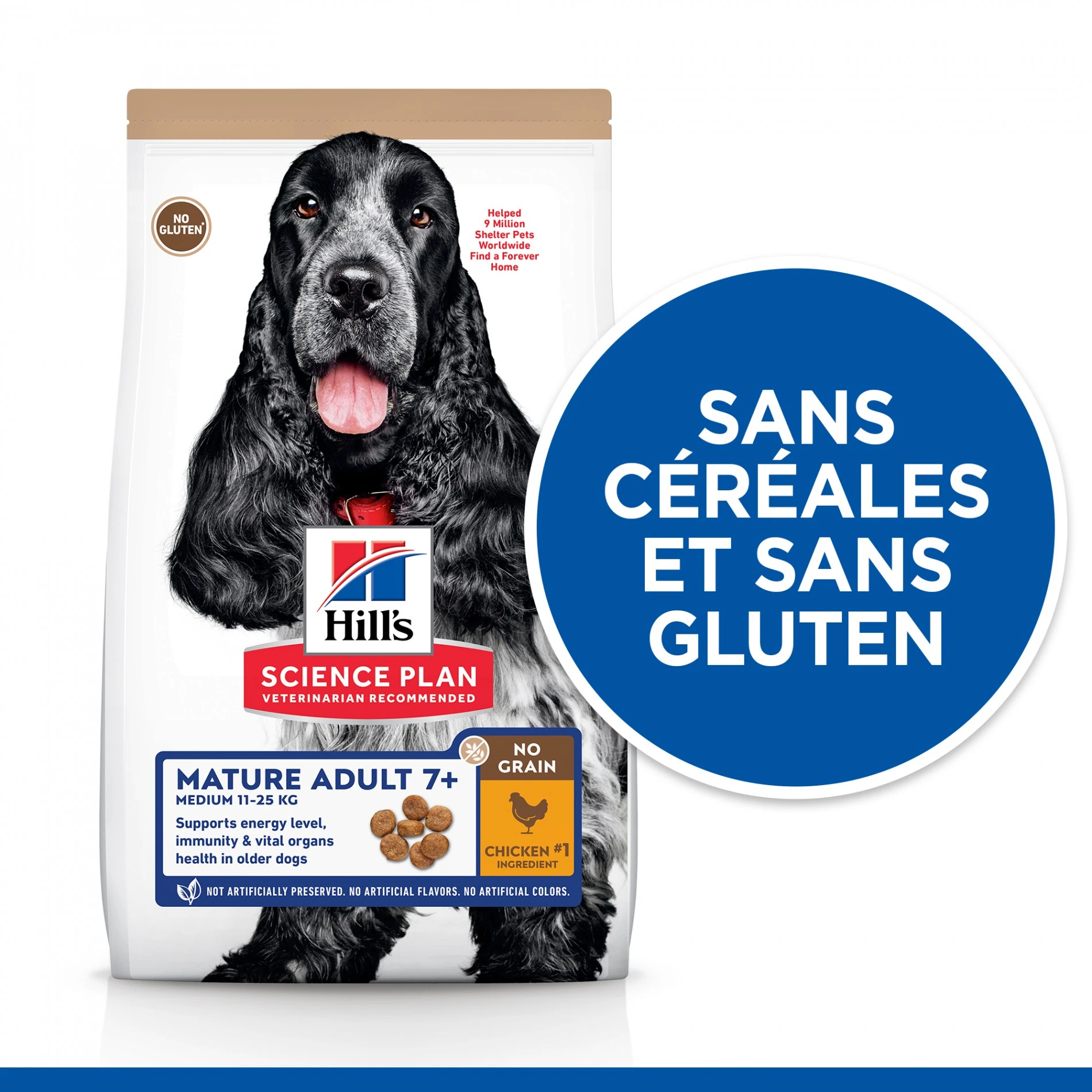 HILL'S Science Plan No Grain All Breed Mature Adult 7+ Au Poulet - Croquettes Pour Chien – Image 4