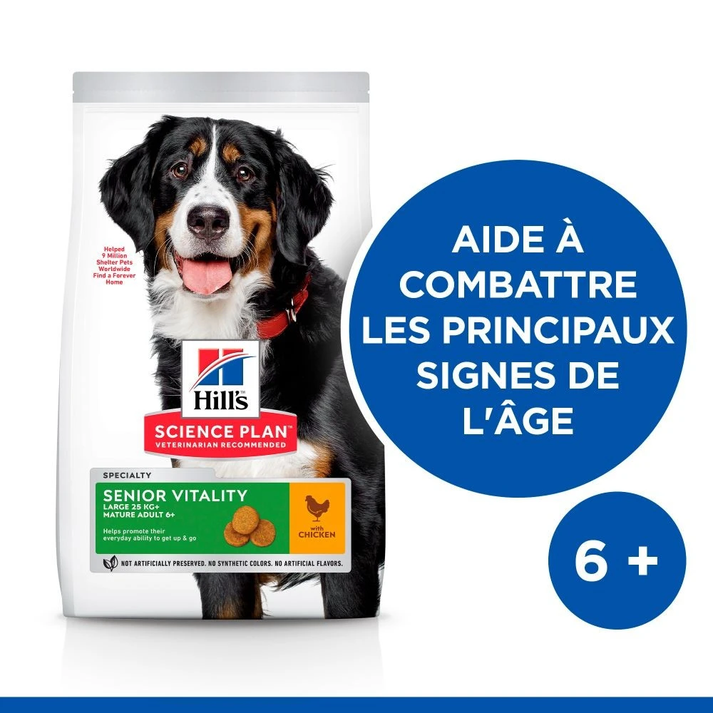 HILL'S Science Plan Senior Vitality Large Mature Adult 6+ Au Poulet - Croquettes Pour Chien – Image 2