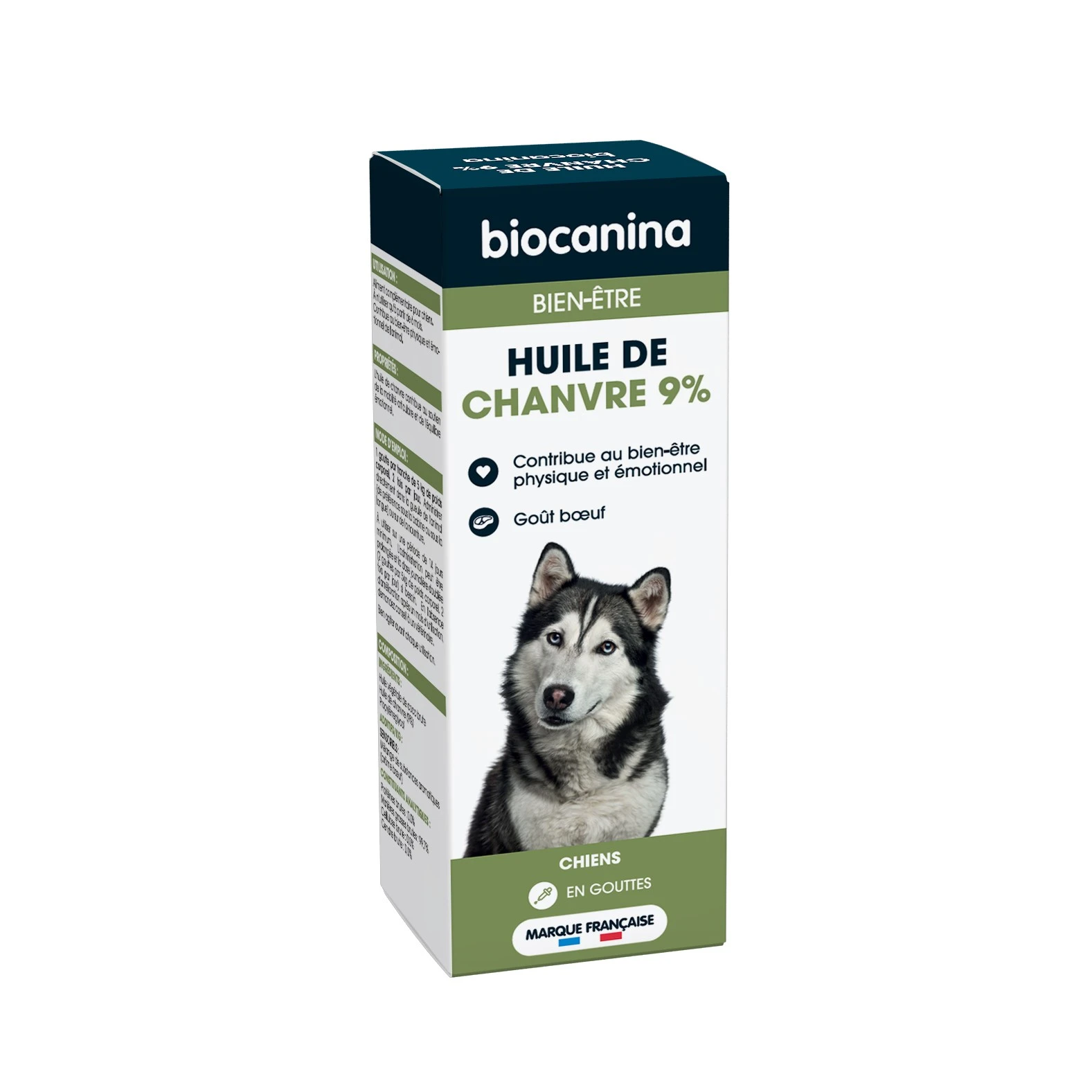 BIOCANINA Huile De Chanvre 9% Pour Chien
