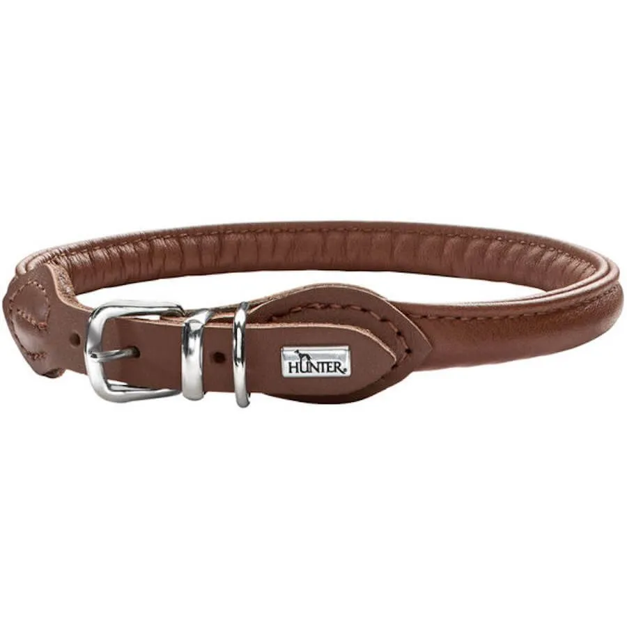 Hunter Collier Round & Soft Pour Chien Marron S