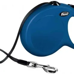 Flexi Vario Laisse à Enrouleur New Classic Flexi Sangle L Bleu 8 M