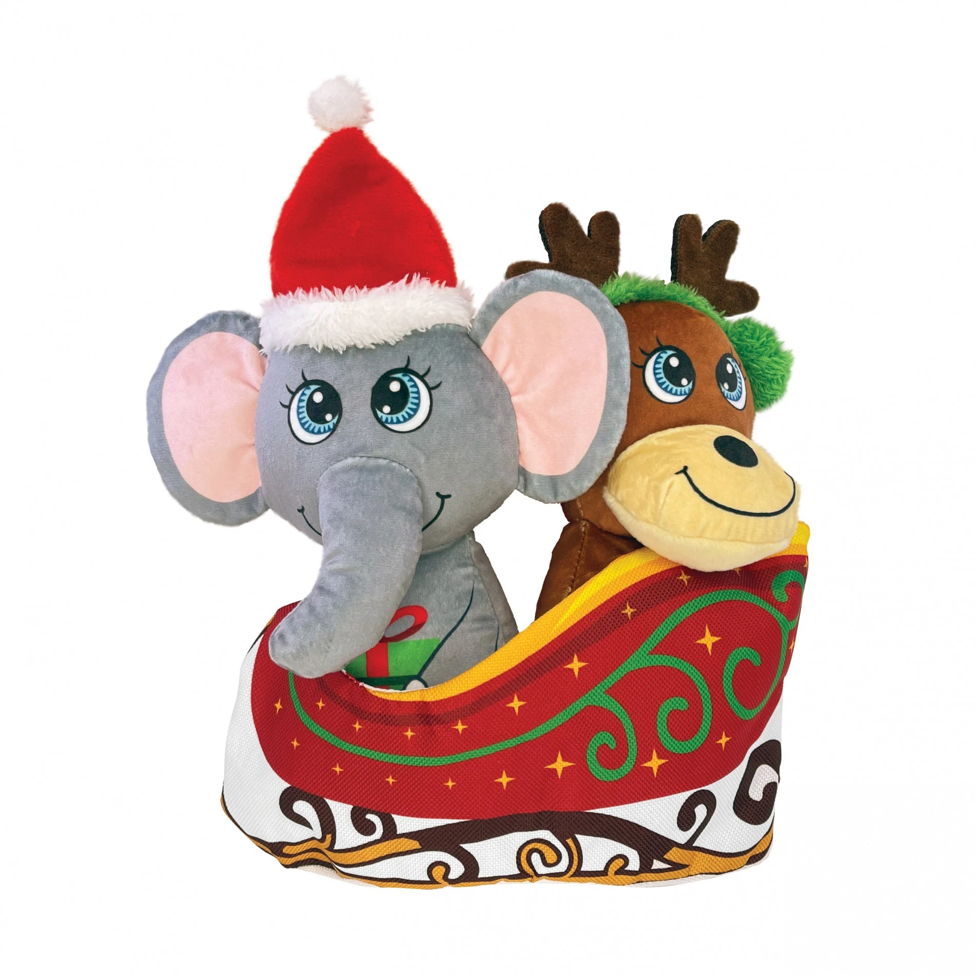 KONG Peluche 3 En 1 Traîneau De Noël