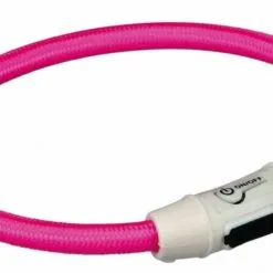 Trixie Collier Lumineux USB Flash Rose Chien M-L